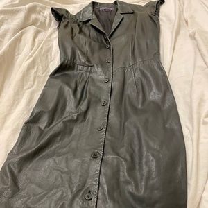 Ralph Lauren Purple Label Collection Leather Dress